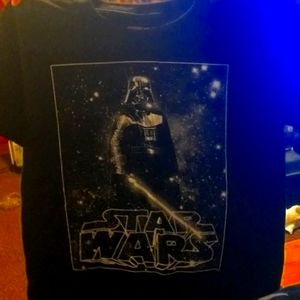 EUC! Lucasfilms Ltd Star Wars Darth Vader Light Saber Print T-shirt Size S